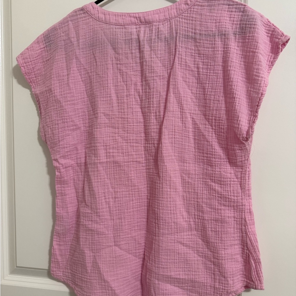 NWOT Market & Spruce Pink Textured Blouse - Picture 3 of 3
